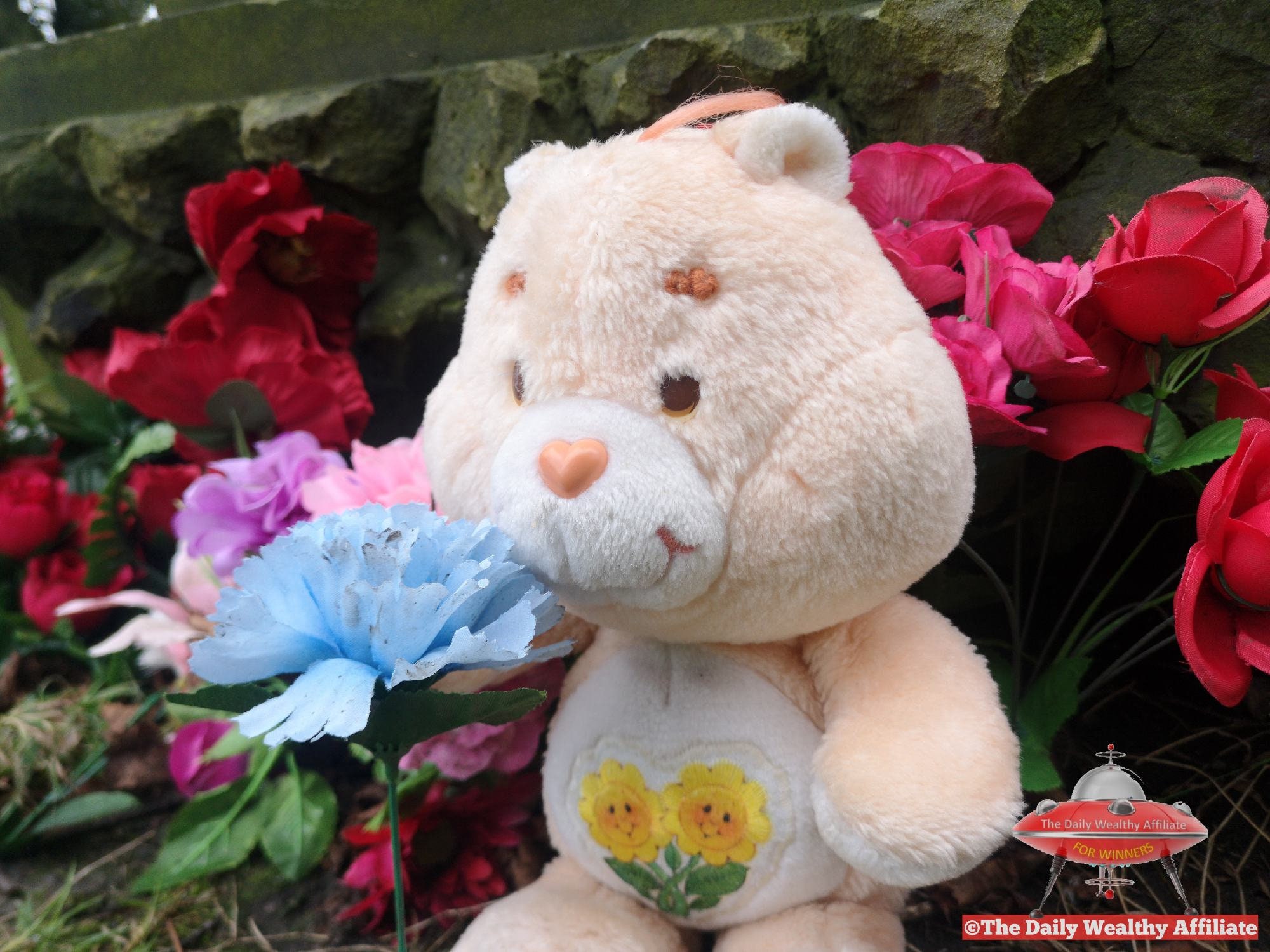 Kenner Friend Bear Sunflowers Care Bear 1983 Amber Orange Etsy