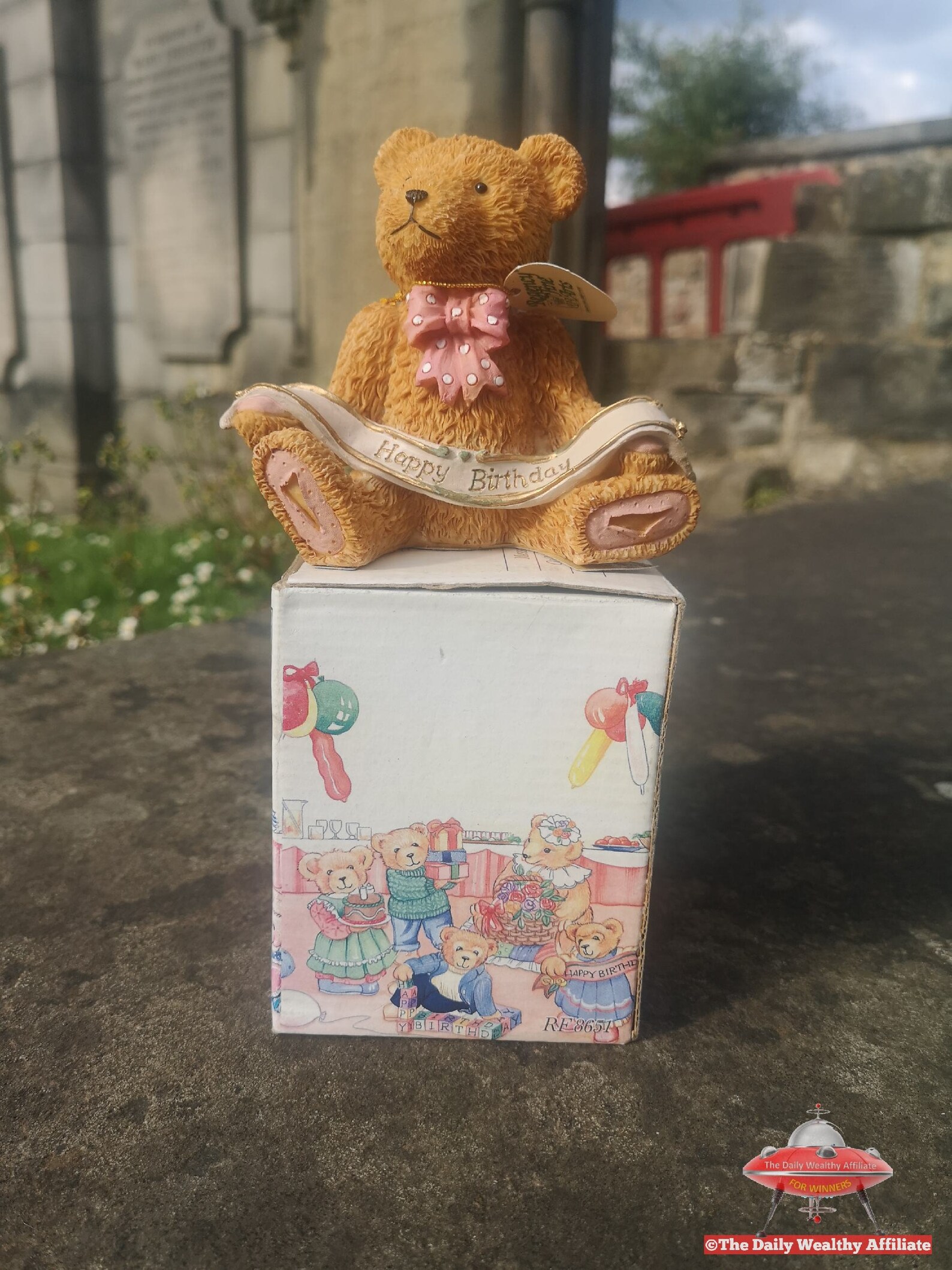 Happy Birthday Teddy Bear Regency Fine Arts RCA Figurine | Etsy UK