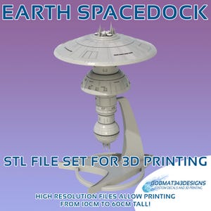 Star Trek Earth Spacedock - Starbase Model Kit - STL files to 3D print - Trek 30 files - Instructions Included