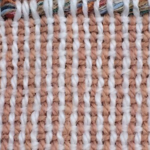 Farmstead Warm Cinnamon Tones Recycled Thread Tea Towel, Aqua Tones Border, Vintage Style Wedding Linens image 6