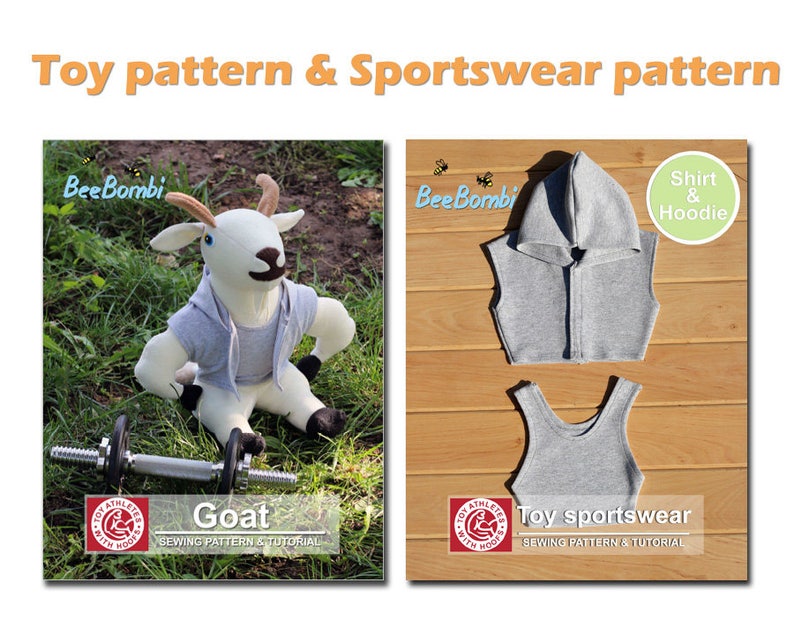 Goat sewing pattern stuffed animal pattern. PDF instant Etsy