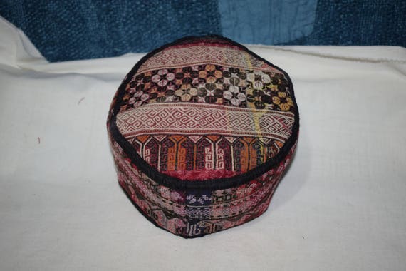 Ethnic hat Vintage hat Embroidery handmade hat Sil