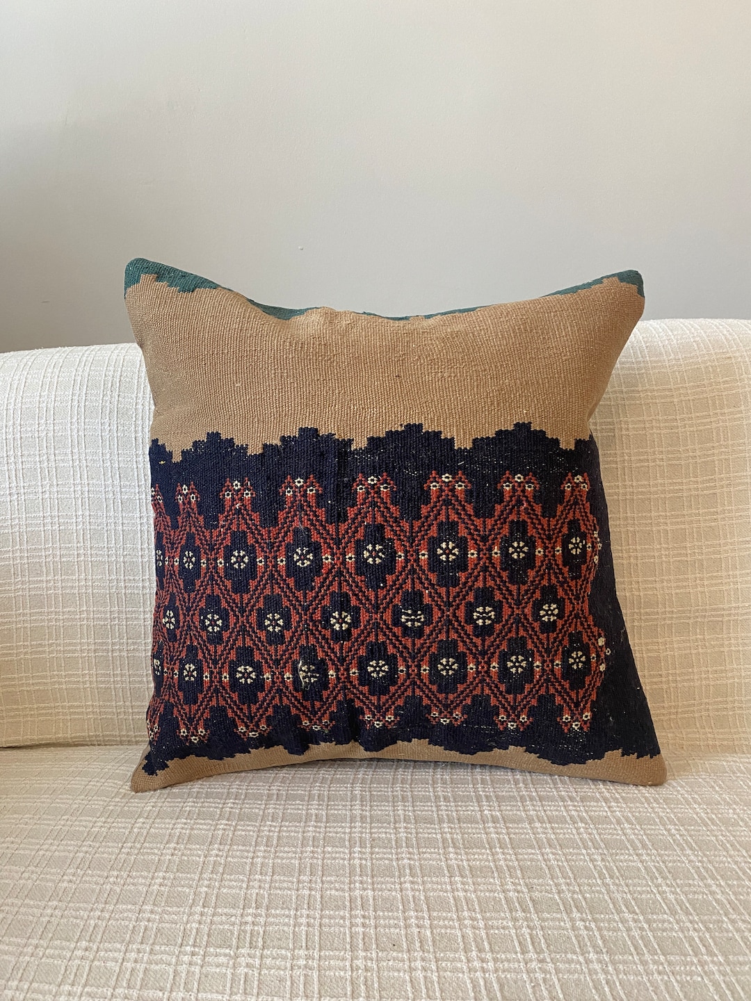 Ethnic Rug Pillow,kurdish Armenia Area Rug Pillow,rare Pattern Rug ...