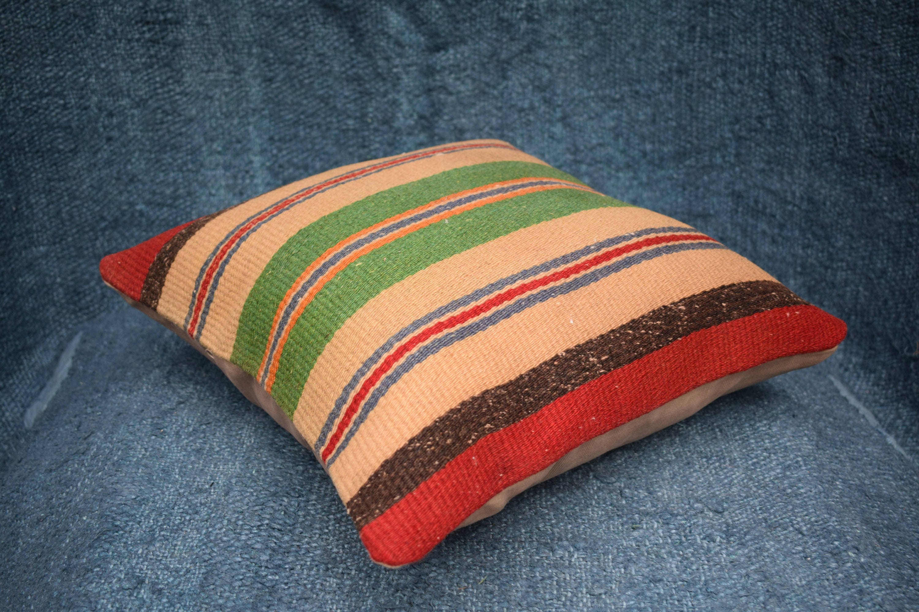 Green kilim pillow cover Handwoven kilim pillow Sofa pillow Etsy