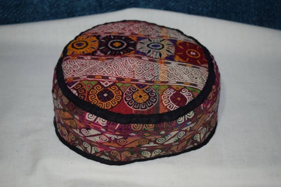 Orange hat Handwoven hat Small hat Decorative hat