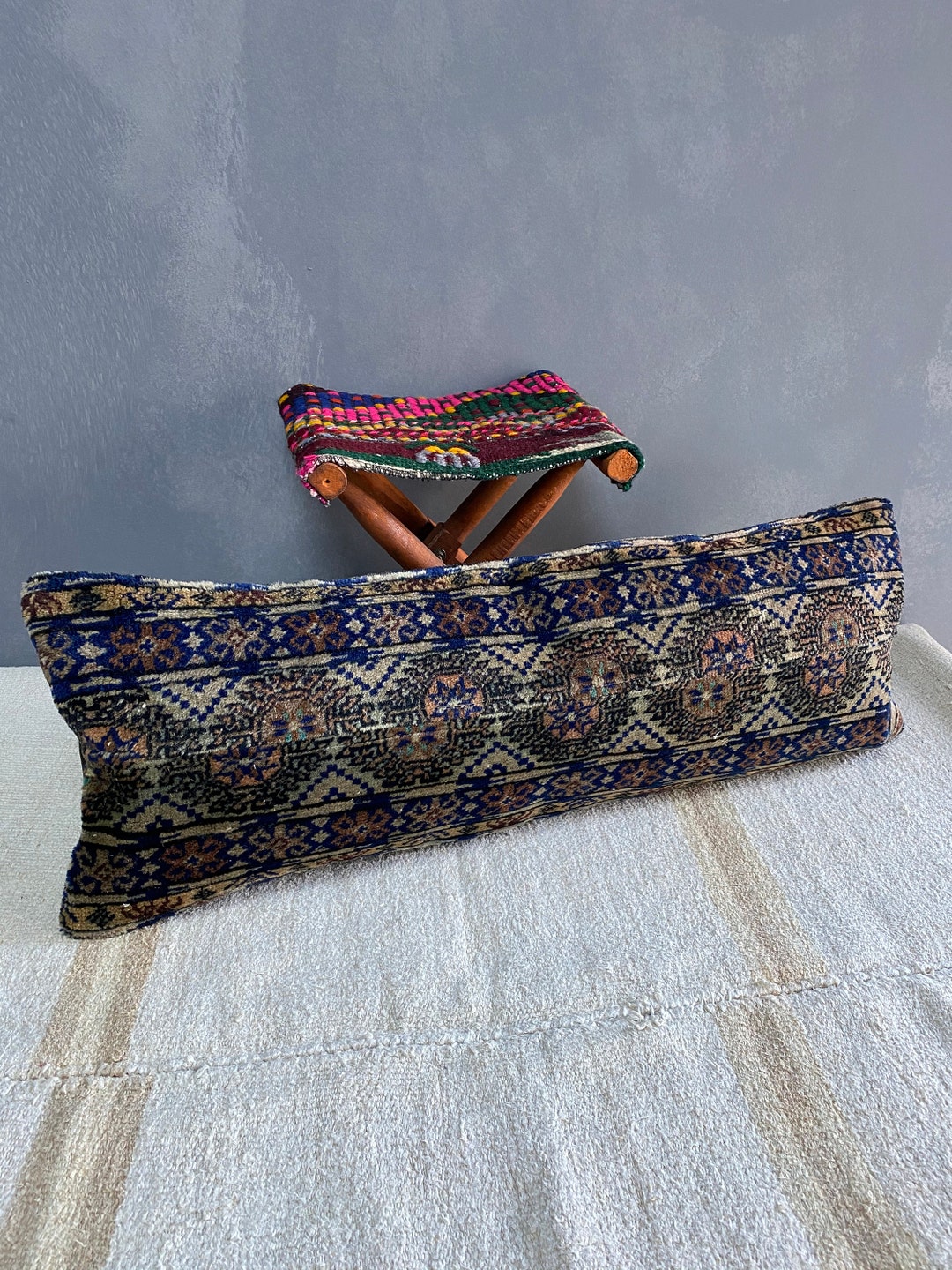 32x12 Inch Rug 32x12 Inches Vintage Carpet Pillow,large Lumbar Pillow,anatolian Rug ...