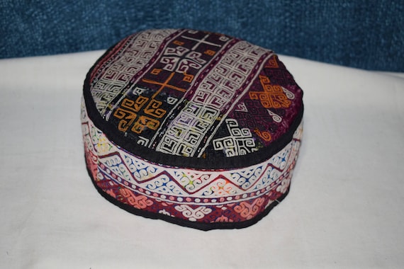 Purple hat Handwoven hat Small hat Decorative hat