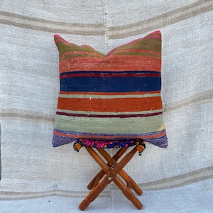 24x24 king size Kilim pillow,home desing kilim pillow,kilim pouf,decorative rug pillow,ethnic tribal rug pillow,vintage large pillow
