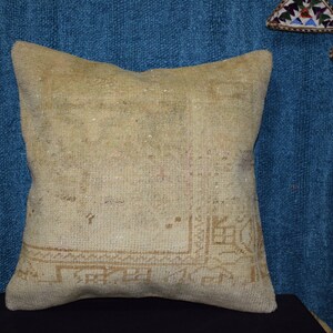The patterns are hidden in the carpet 20 INC Oushak rug pillow Soft wool rug pillow Pastel rug pillow Set pillow cover Couch pillow AG-16