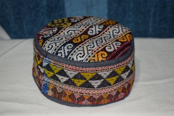 Vintage handmade hat Suzani hat silk handmade hat