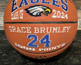 Balones de baloncesto de más de 1000 puntos / Balón de recuerdos / Premio / Recuerdo / Trofeo / Regalo para graduados / Personalizado / Regalo para entrenadores / Regalo para equipos