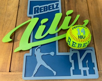 Placa inicial de jugador deportivo personalizada
