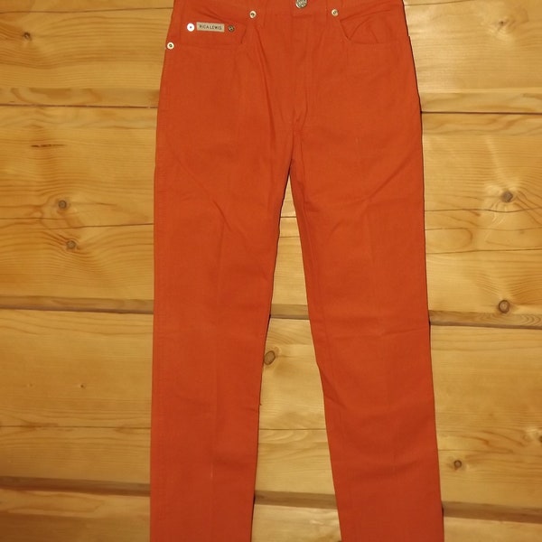 vintage French Jeans Rica Lewis Made in France 100 % coton couleur orange - taille XS - jeans vintage