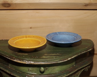 ヴィンテージ フランス製 Gien 陶器灰皿 2 個セット - Loto Ads 灰皿