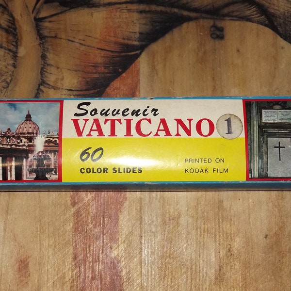 Vintage Souvenir Vatican Set of Color Slides Printed on Kodak Film - Vatican Photographs on Kodak Negative Films Projector Slides