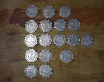 古いフランスの硬貨（フラン）の詰め合わせ - 貨幣学 - コレクション
