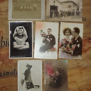 Ensemble de 7 cartes postales Français antiques - Personnes et portraits Cartes postales à thème années 1920 - Cartes postales de France et de Hollande
