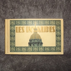 Ancient French Postcards Album of The Invalides Paris - French 20 Photo Postcards - Souvenir de Paris