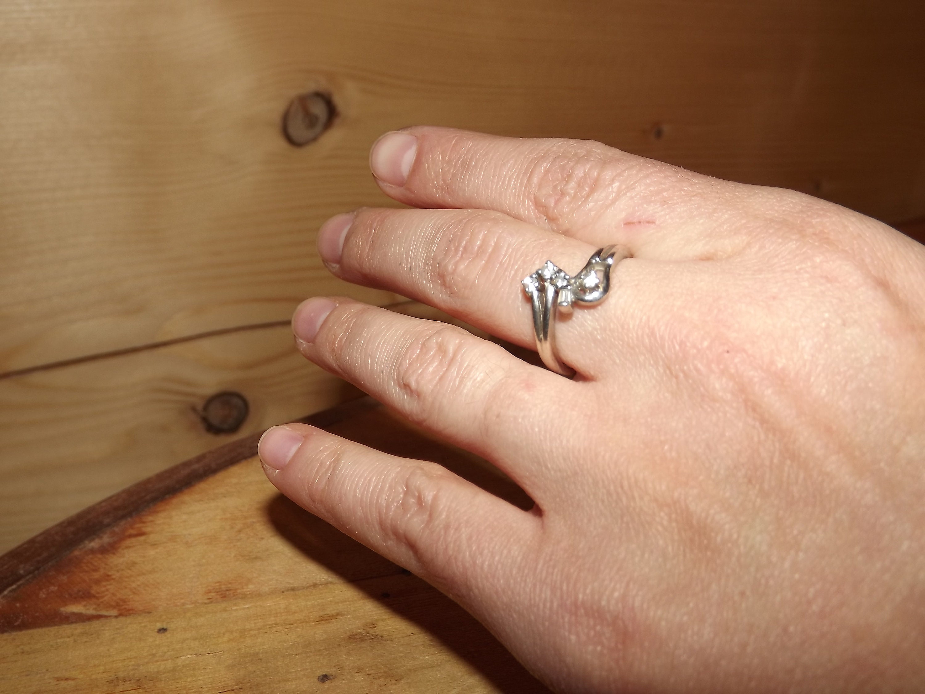 フランス シルバーリング/French vintage silver ring Vintage French Silver 925 Ring With Zirconia - 90s Silver