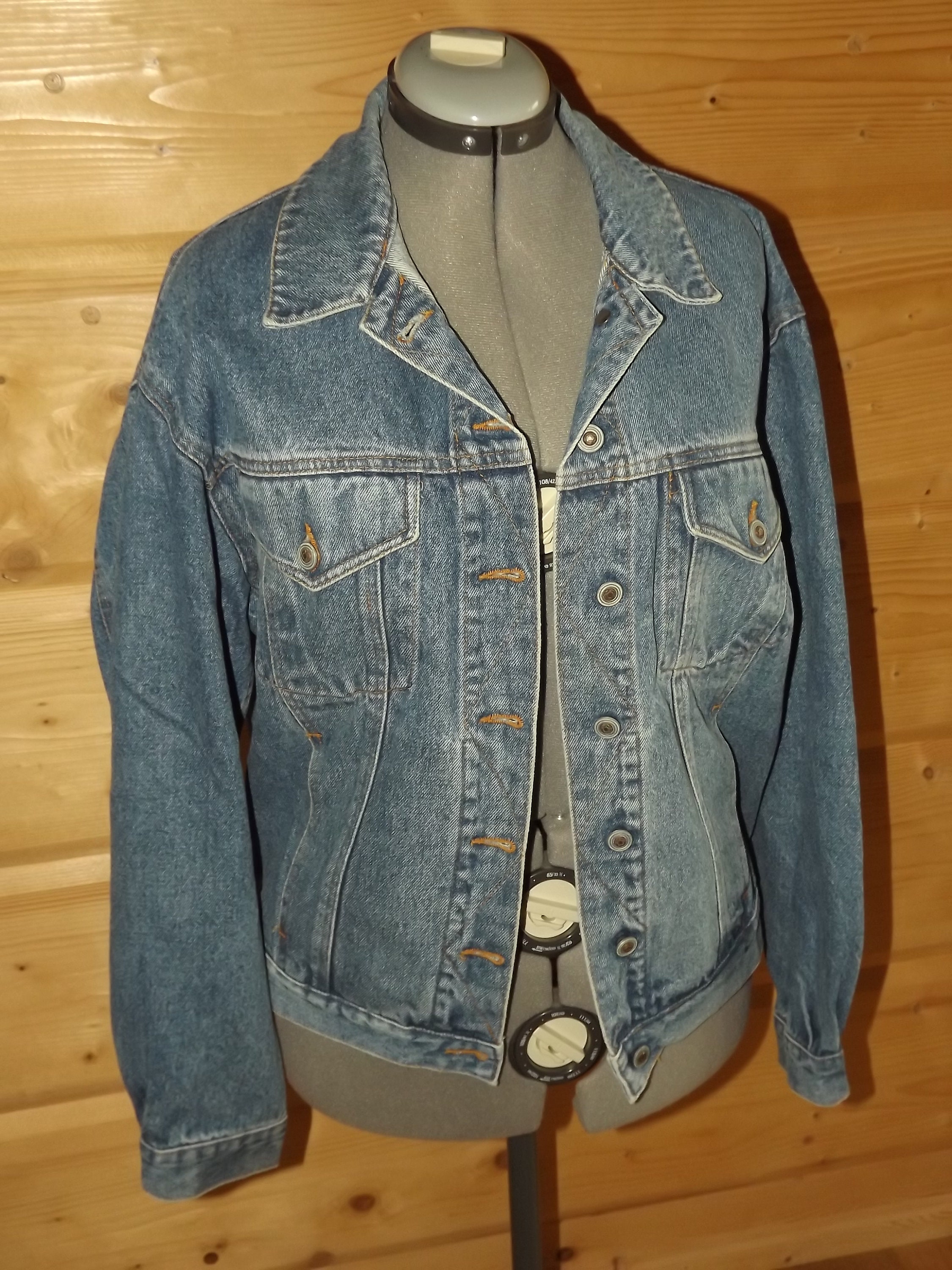 Vintage Denim Jacket 80s Jeans Jacket - 80s Blue Denim Jacket From