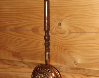 Vintage French Barometer Copper Pan - Wall Weather Instrument - French Barometre Precision Steampunk Countryside Decor Kitchen