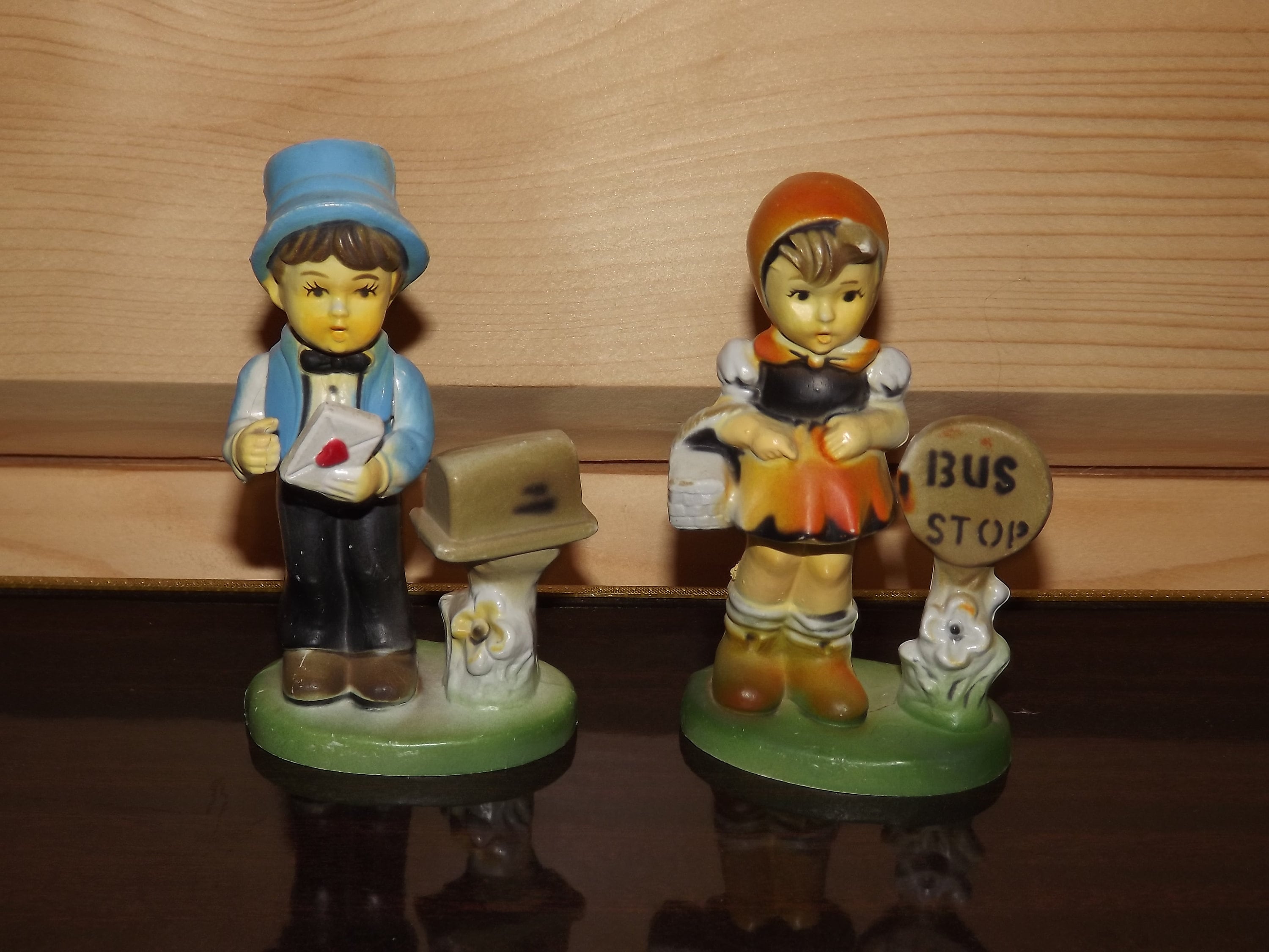 Vintage 60s Hong Kong Figurines - Hard Plastic Hummel Style Vintage 60s Hong Kong Figurines - Hard Plastic Hummel Style
