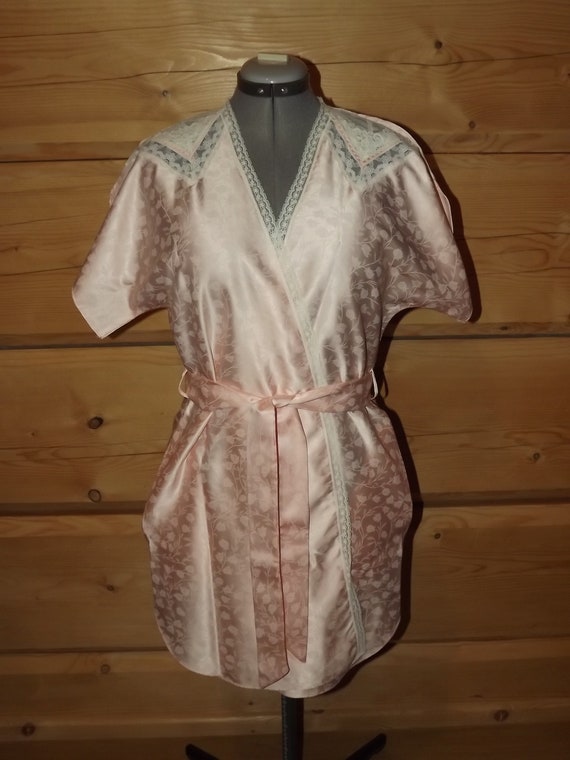 Vintage French Night Dress with Gown - Pale Pink … - image 5