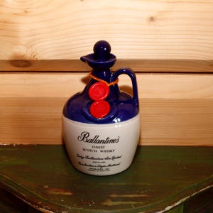Ceramic Bottle Ballantine&#39;s Finest Scotch Whisky - Scotland Ballantine&#39;s Distillery Bottle - Ceramic Jug Bottle