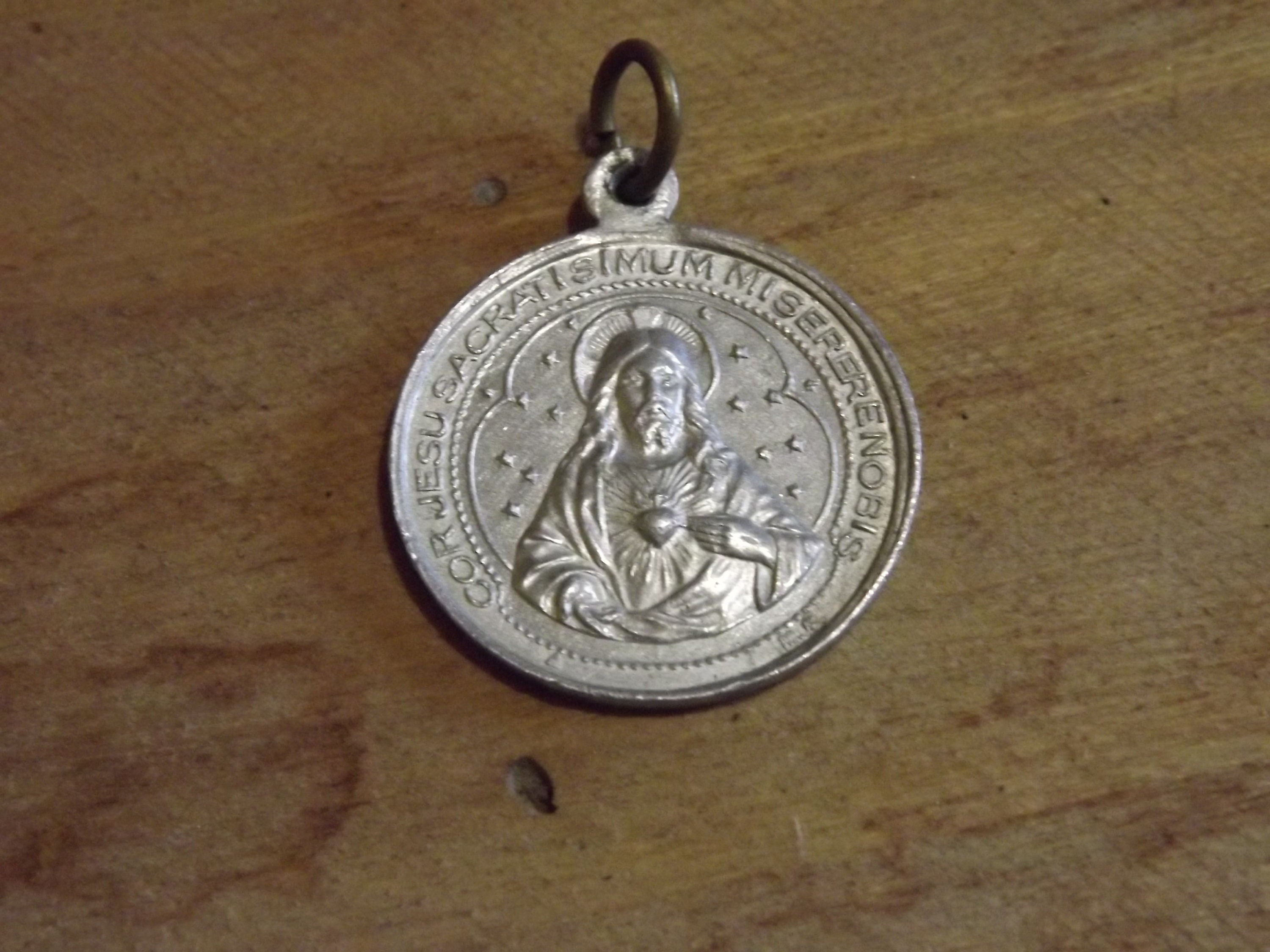 Médaille Chrétienne Antique Congrégation Des Enfants de Marie - Médaille La Vierge en Métal Argenté 