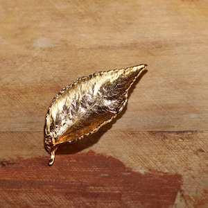Vintage Brooch Gold Color Leaf - gold Tree Leaf Brooch - Autumn Brooch from France Vintage Accessory