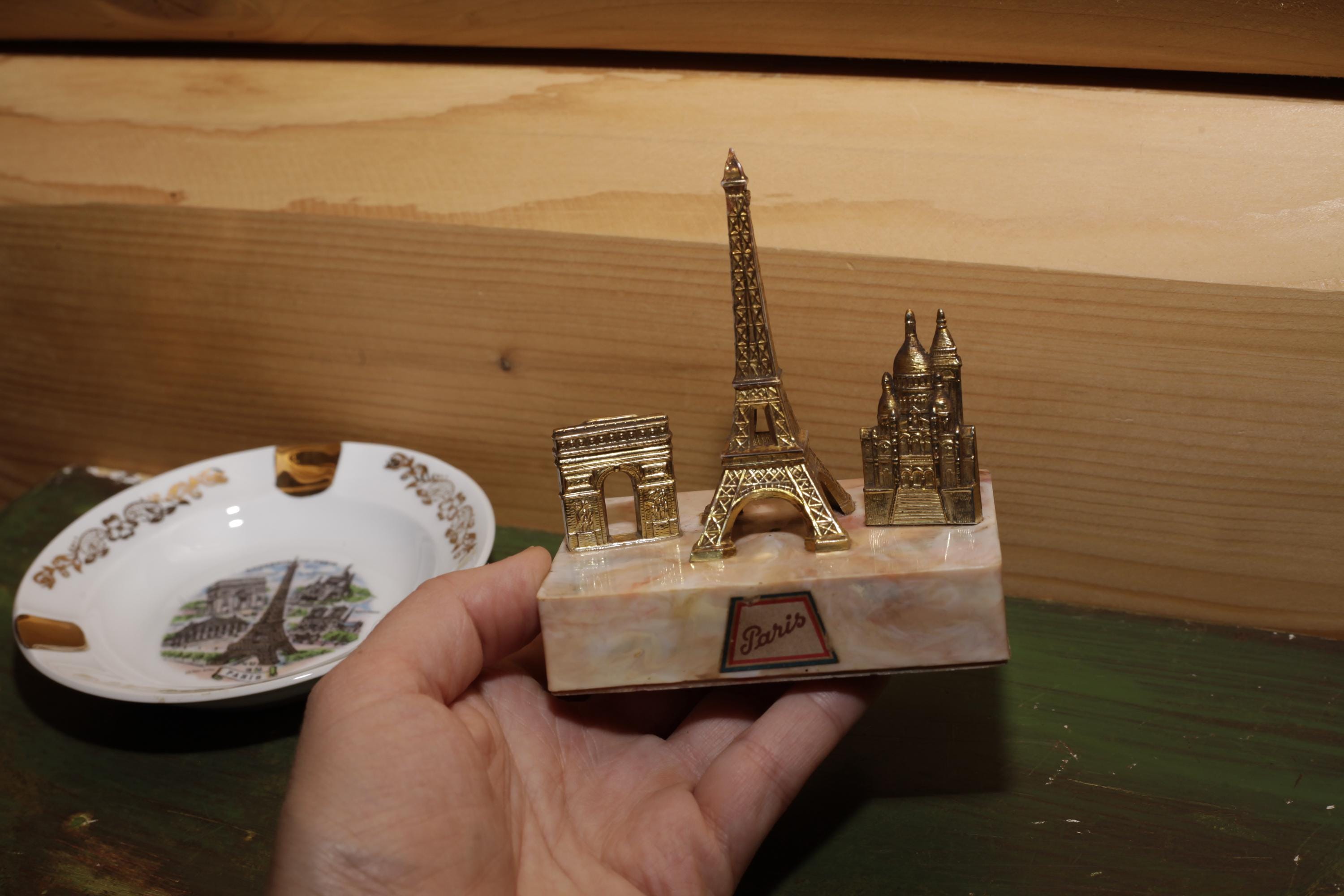 ヴィンテージ フランス パリ お土産 セット - パリのモニュメント 灰皿 