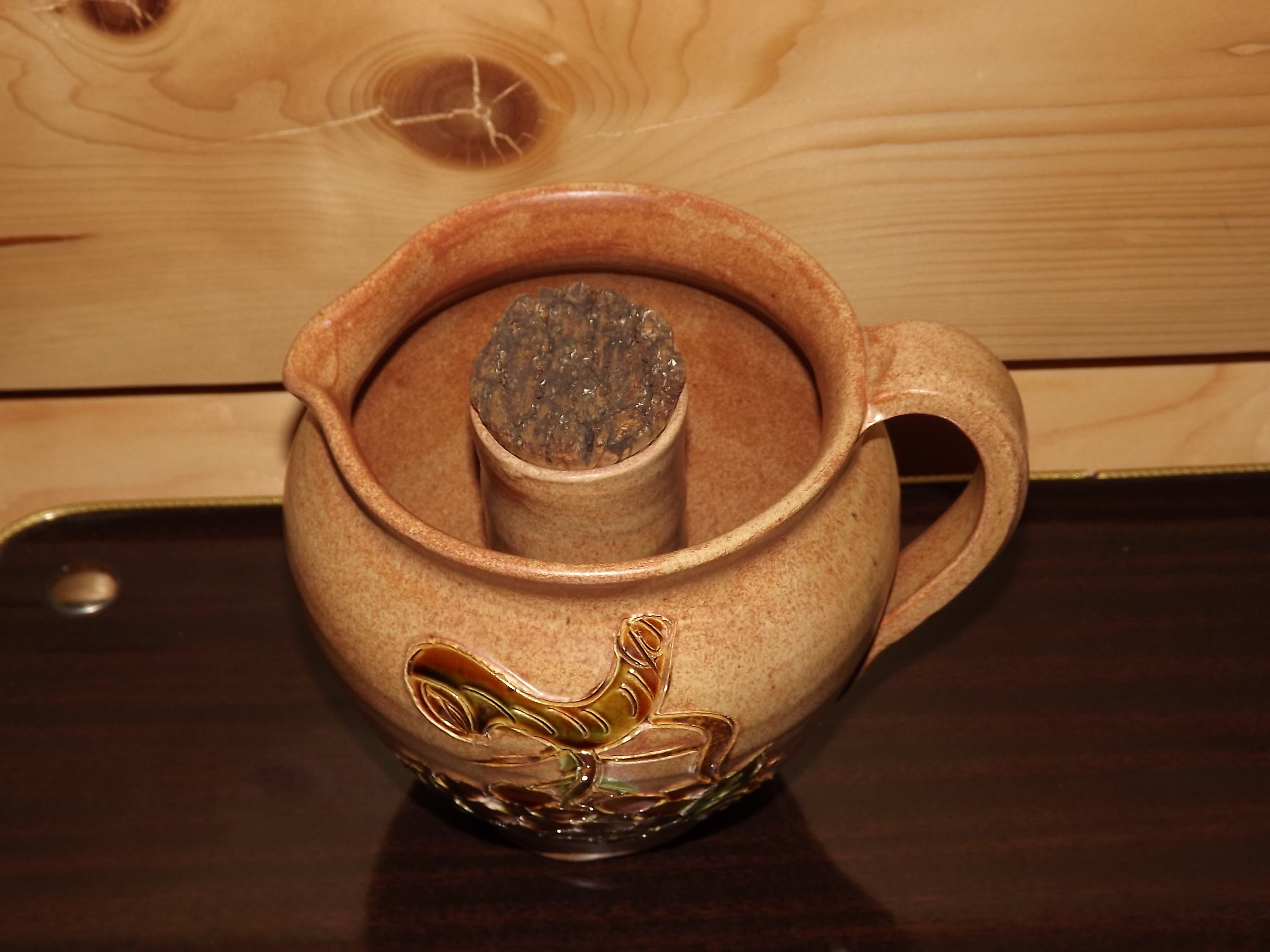 Vintage Vallauris Jug With Ice Compartment - French Wine Pitcher