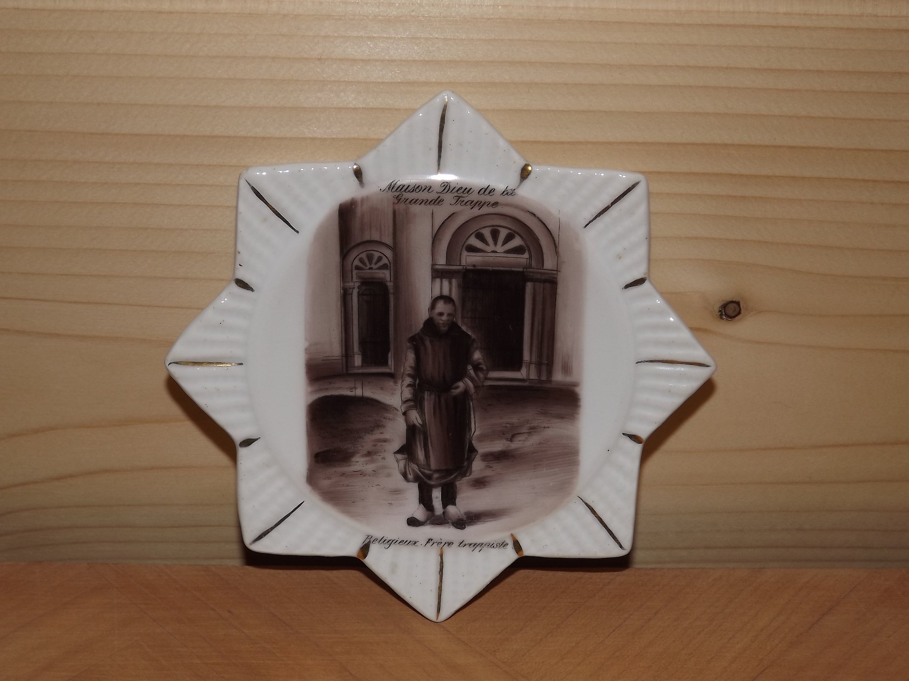 Français Plaque Décorative Maison Dieu de La Grande Trappe - Monk Frère Trappiste Kaolin Christian T