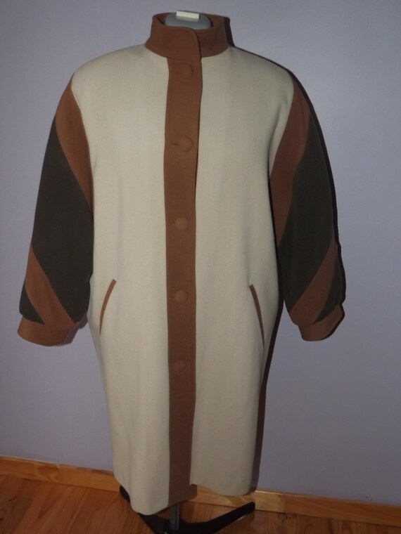 French Vintage wool×cashmere Coat Vintage 1950s 1960s Beige CASHMERE & MINK FUR Collar Coat - Etsy