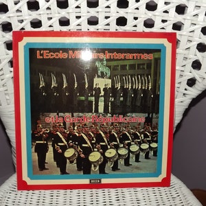 ヴィンテージ フランス ビニール サン シール軍事学校 - L'Ecole Militaire Interarmes et la Garde Républicaine - Batterie Fanfare - Choirs EMIA