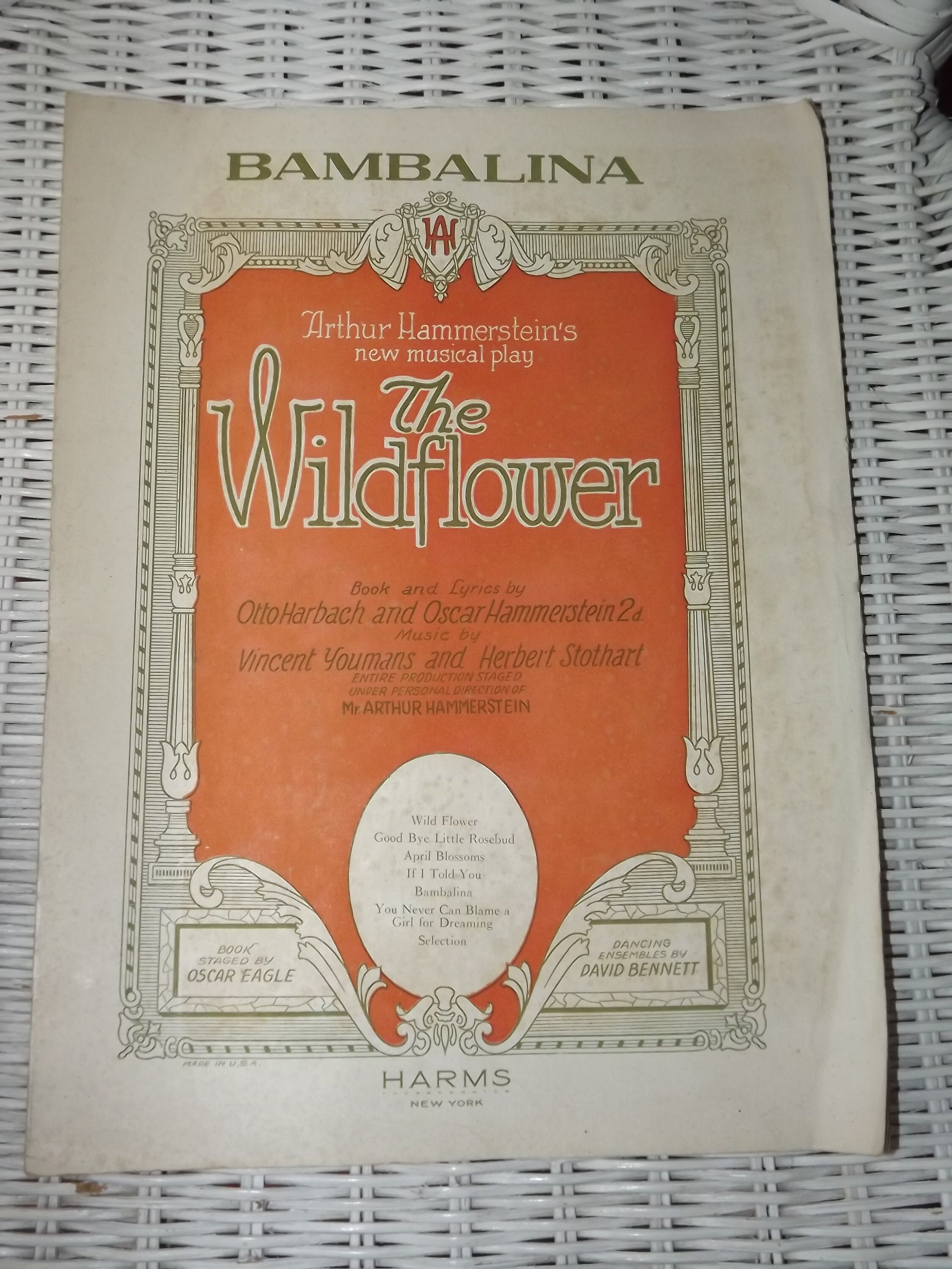 Antique Sheet Music Arthur Hammerstein The Wildflower 1923 Etsy Ireland