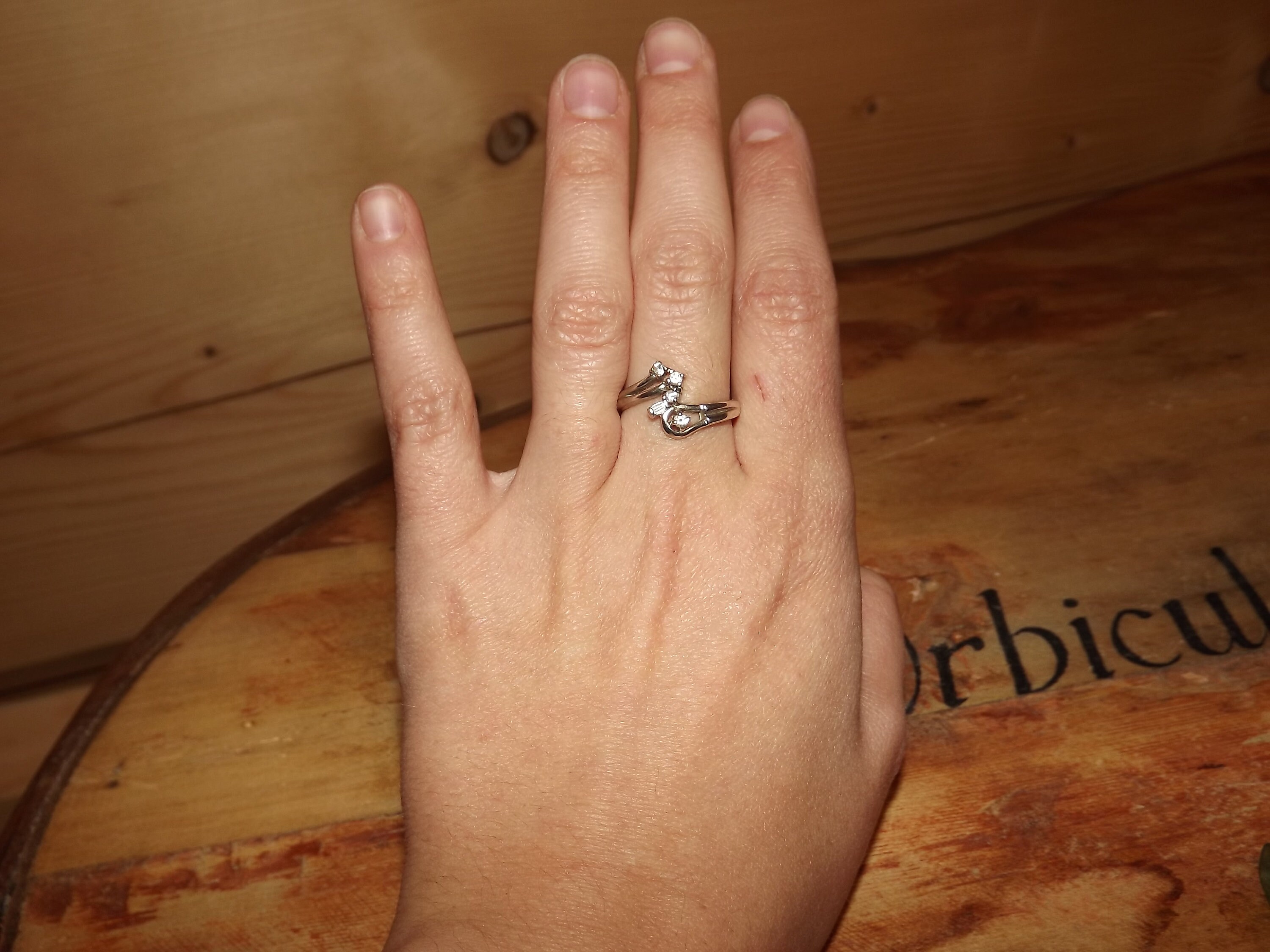 Vintage French Silver 925 Ring With Zirconia - 90s Silver Vintage French Silver 925 Ring With Zirconia - 90s Silver
