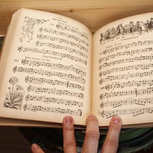 Antique French Sheet Music Book Le Livre De Musique by Claude Augé Paris Librairie Larousse - Old French Songs Sheet Music End of 1800s