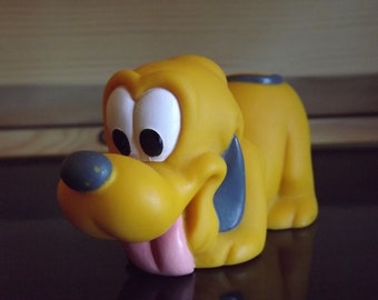 Vintage Pluto Disney Toy Figurine - Baby Pluto Rubber Plastic Toy Disney Collectible
