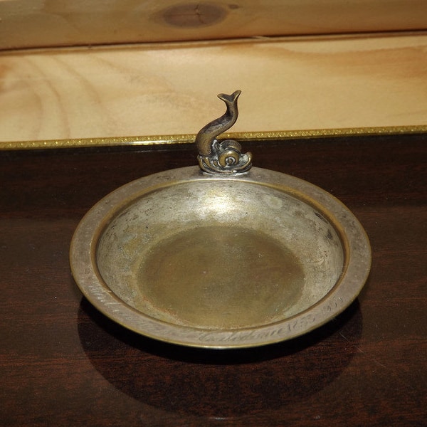 Coupelle Centenaire Nouvelle-Calédonie 1853 - 1953 - Souvenir New-Caledonia Tiny Tray - Vintage Ring Dish Silver Plate