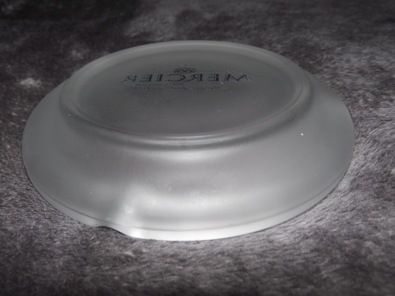 French Glass Ashtray French Brasserie Decoration Champagne Mercier Ashtray Transparent Glass Ashtray