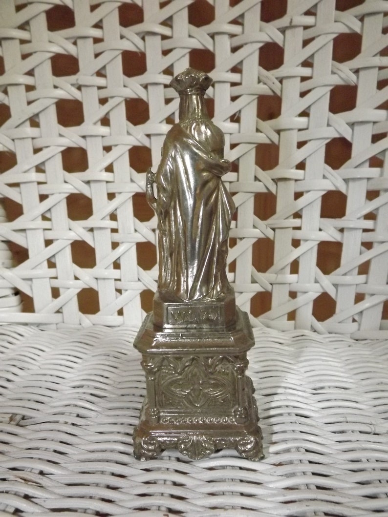 Antique French Sainte Anne d'Auray Metal Statue Virgin Etsy
