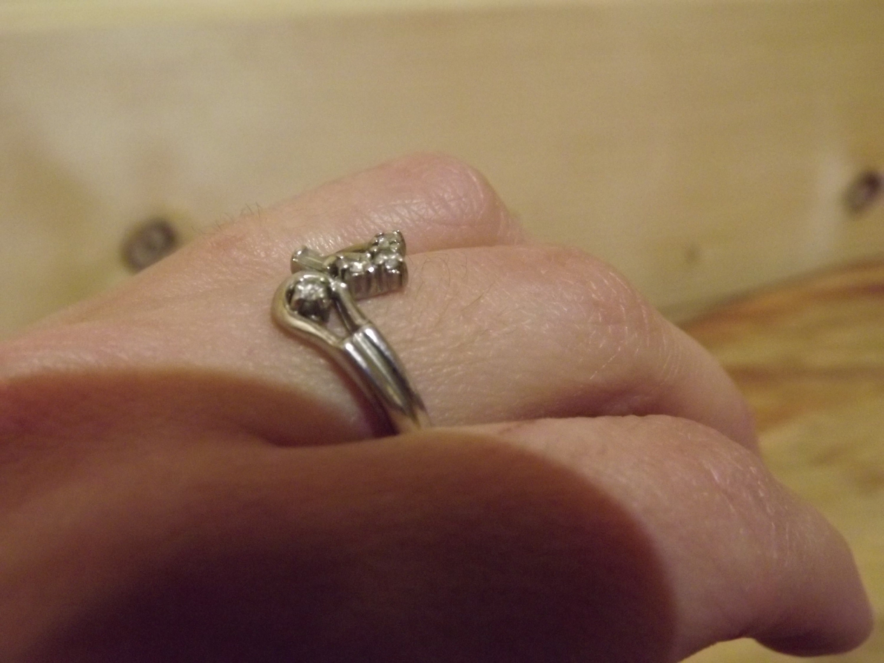 Vintage French Silver 925 Ring With Zirconia - 90s Silver Vintage French Silver 925 Ring With Zirconia - 90s Silver