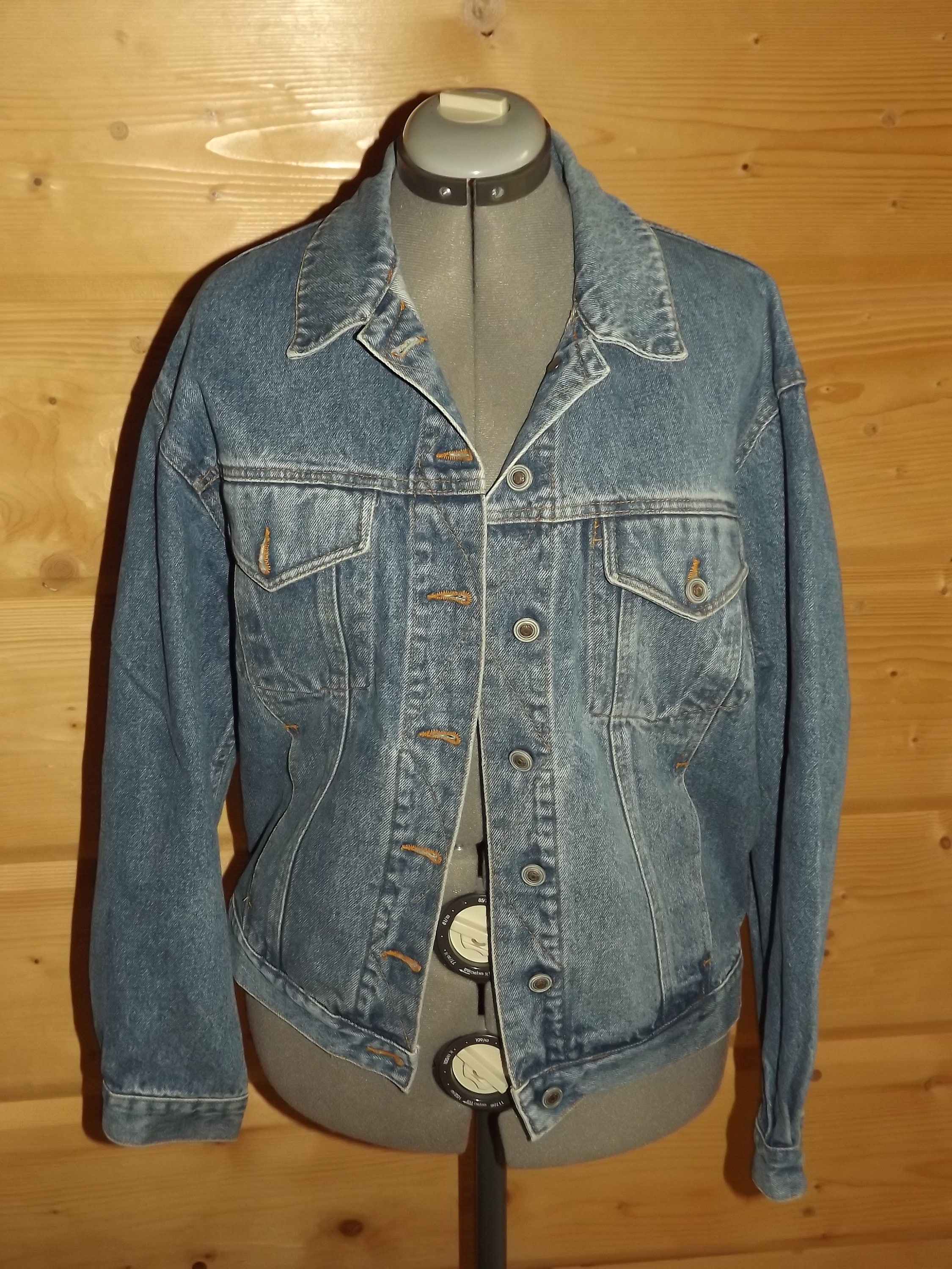 Vintage Denim Jacket 80s Jeans Jacket - 80s Blue Denim Jacket From