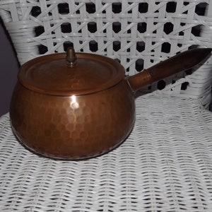 Vintage Francese Rame Profondo Pan Villedieu Gaor Marque Déposé - Cucina di campagna francese Cucina Decorazione della cucina - Dinanderie Copper Pan Pot