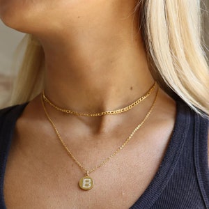 18K Gold Initial Necklace