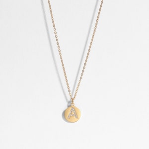 18K Gold Initial Necklace