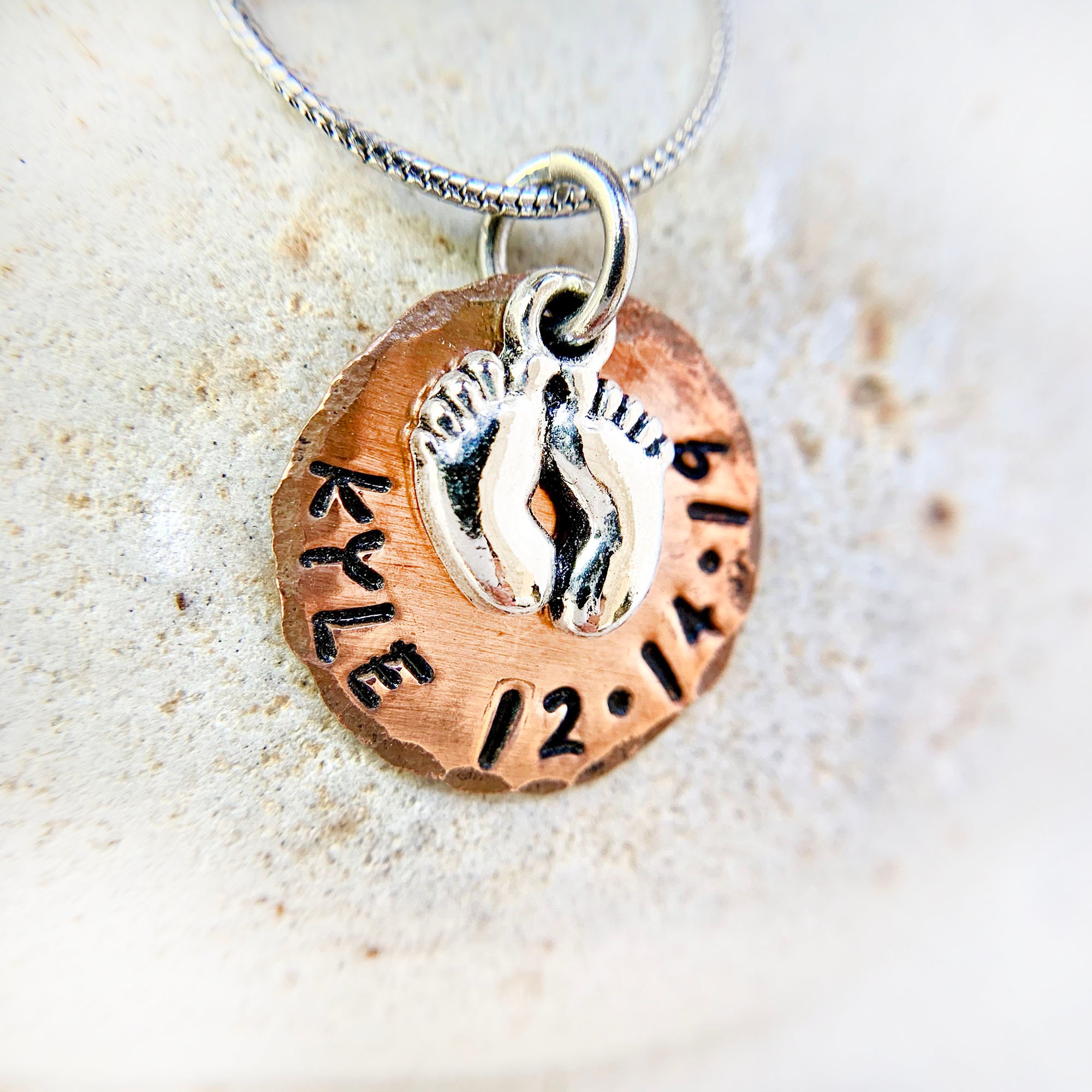 Necklace with Baby Feet Charm Necklace Women Jewelry Etsy