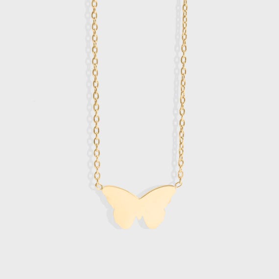 Collana con Farfalla Donna Bicolor 1 Incisione Personalizza