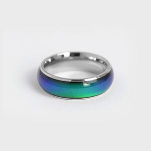 Anillo de acero inoxidable para el estado de ánimo, regalos únicos, anillo que cambia de color, anillo clásico para el estado de ánimo.